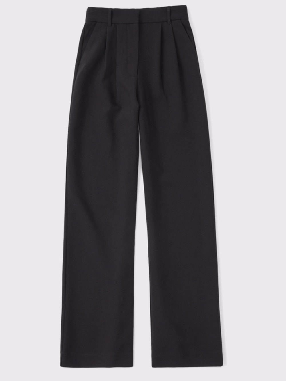 Abercrombie & Fitch Black Wide-Leg Trousers